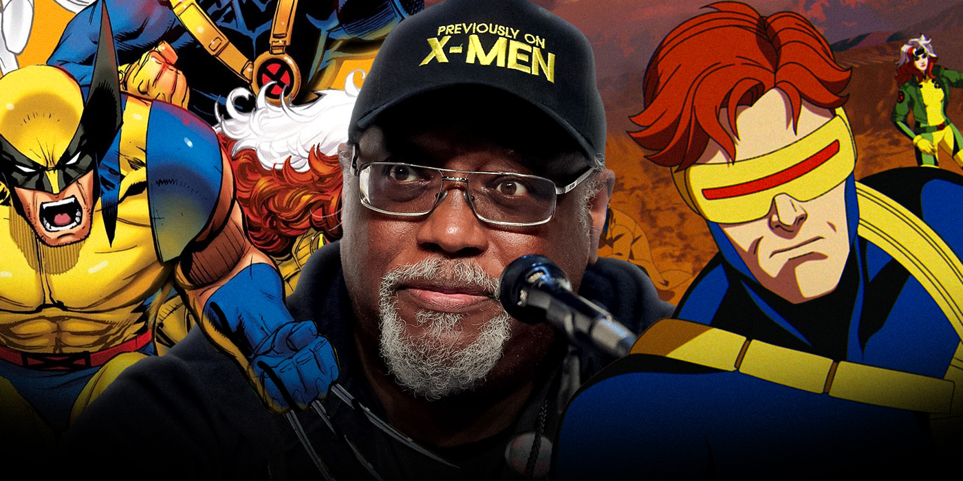 Custom edit of Larry Houston at a fan event with keyart from 'X-Men The Animated Series' and 'X-Men '97' | Agents of Fandom