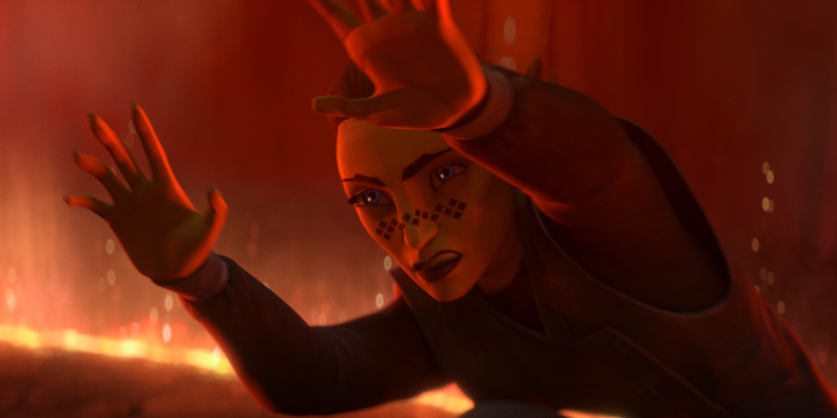 Barriss Offee uses the Force to unbalance her opponent in Tales of the Empire Episode 4 | Agents of Fandom