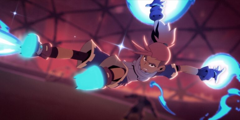The Dragon Striker goes for the goal!