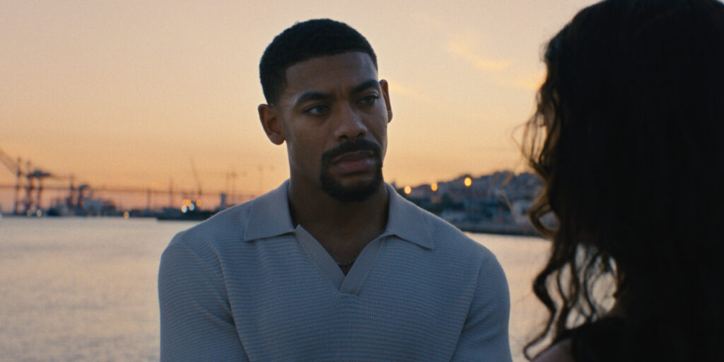 Aaron Pierre looking sentimental in a scene from Love of Your Life | Agents of Fandom