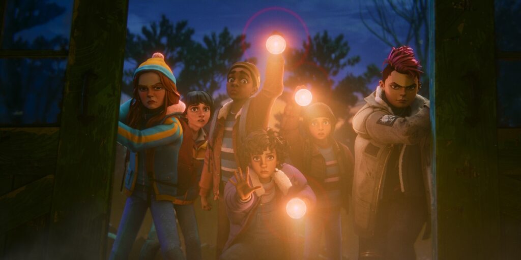 The Party researches through Hawkins in Stranger Things: Tales from '85 Season 2 | Agents of Fandom
